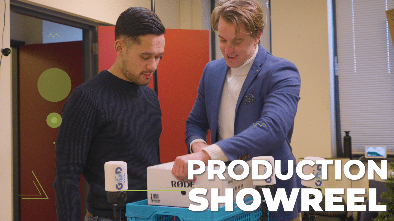 Jesse Borst en Dustin Schaafsma in de studio bij Money Principles